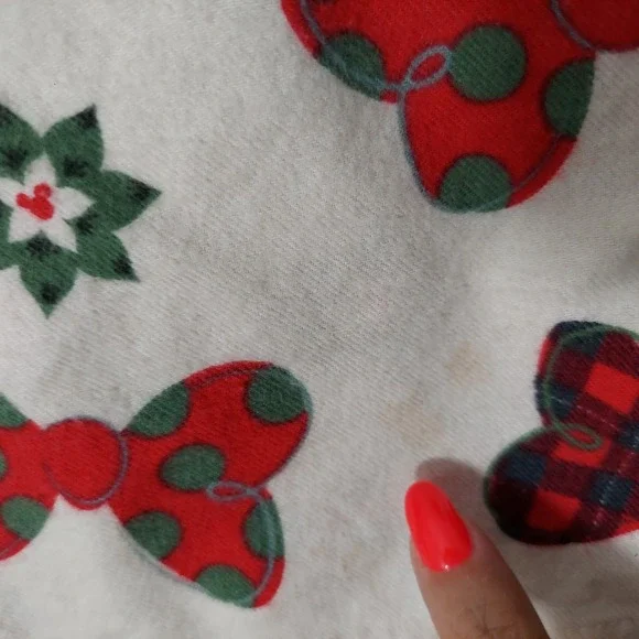 Disney Parks Authentic Women Pajamas Set 2XL Flannel Minnie Mouse Christmas Pant - Picture 9 of 11